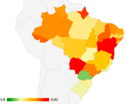  Mapa da carga tributária nos estados brasileiros